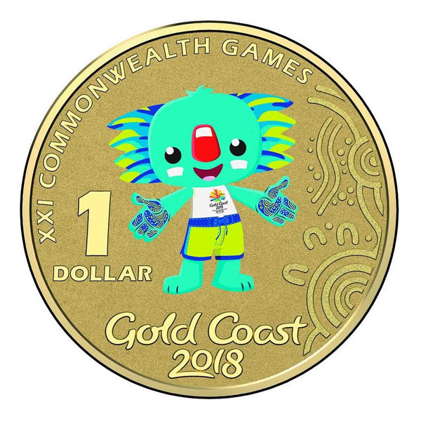 2018 Commonwealth Games Borobi Coloured $1 UNC