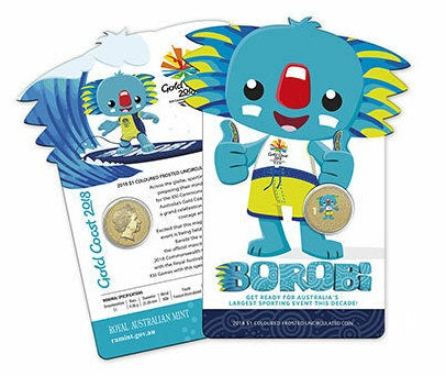 2018 Commonwealth Games Borobi Coloured $1 UNC