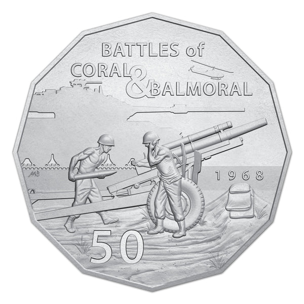 2018 Battles of Coral and Balmoral 50 years 50c PNC
