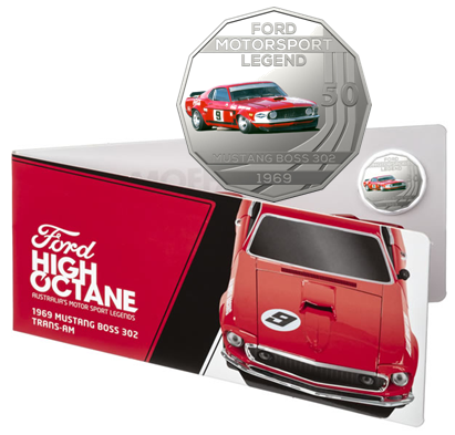 2018 Ford High Octane '1969 Mustang Boss 302 Trans-Am' 50c Carded Coin
