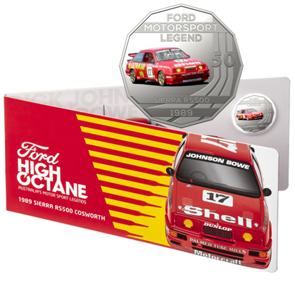 2018 Ford High Octane '1989 Sierra RS500 Cosworth' 50c Carded Coin