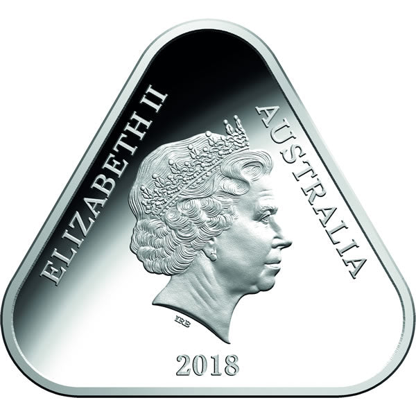 2018 Land Sea Air Silver $5 Proof Triangular Coin