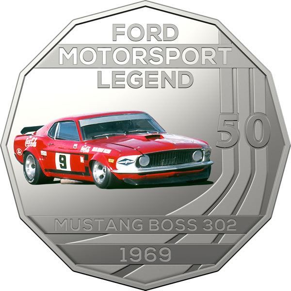 2018 Ford High Octane '1969 Mustang Boss 302 Trans-Am' 50c Carded Coin