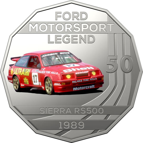 2018 Ford High Octane '1989 Sierra RS500 Cosworth' 50c Carded Coin