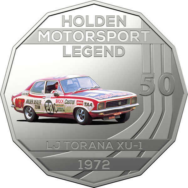 2018 Holden High Octane '1972 LJ Torana XU-1' 50c Coin on Card