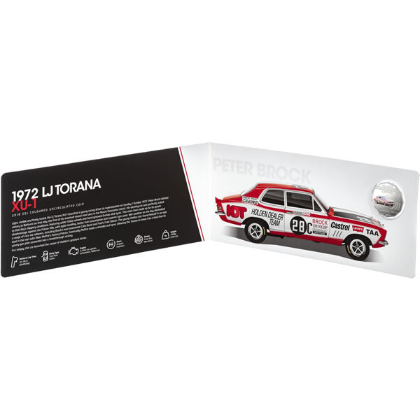 2018 Holden High Octane '1972 LJ Torana XU-1' 50c Coin on Card