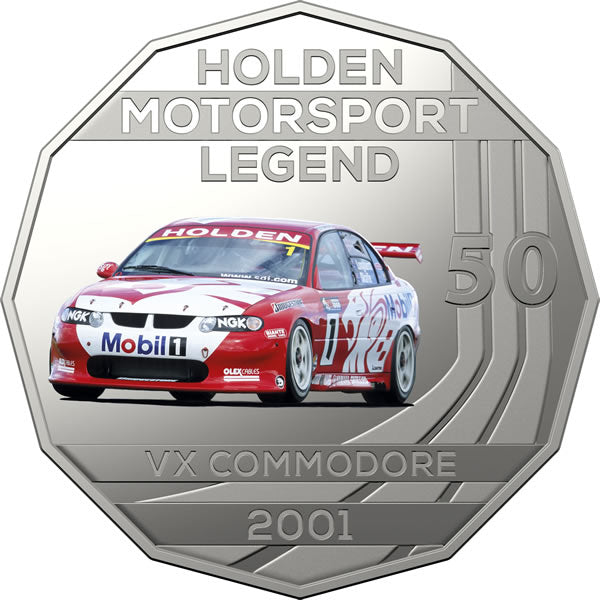 2018 Holden High Octane '2001 VX Commodore' 50c Coin on Card