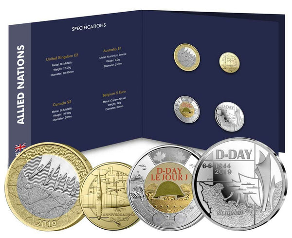 2019 The 75th Anniversary of D-Day Four Coin Set