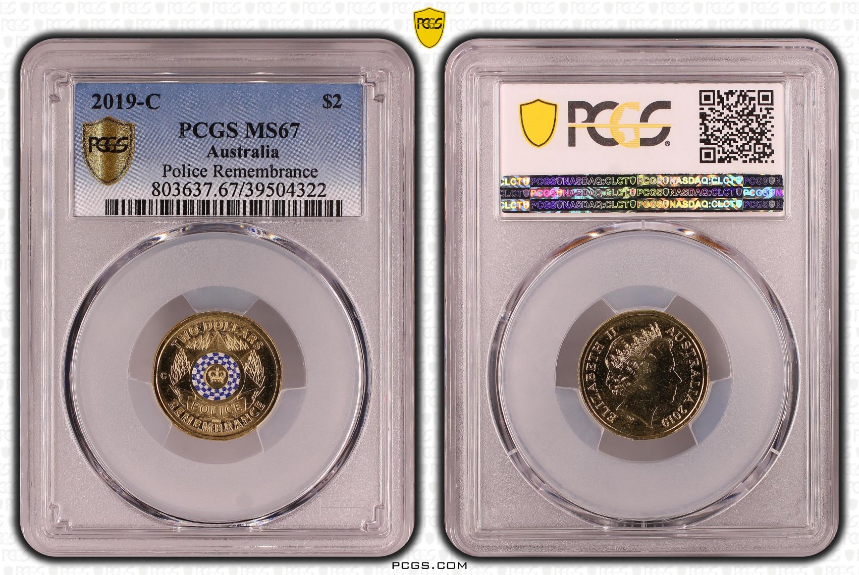 2019-C Police Remembrance $2 'C' Mint Mark MS67
