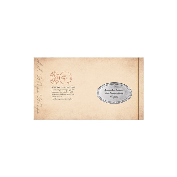 2020 Mail Steamer Service 150 Years: Sydney - San Francisco Limited Edition Medallion Cover