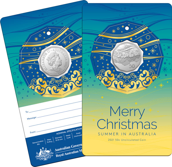 2021 Christmas Decoration 50c Carded Coin