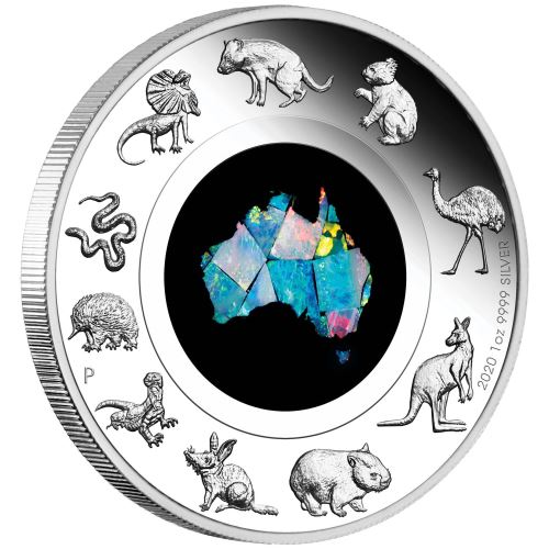 2020 Great Southern Land 2020 1oz Silver Proof Opal Coin
