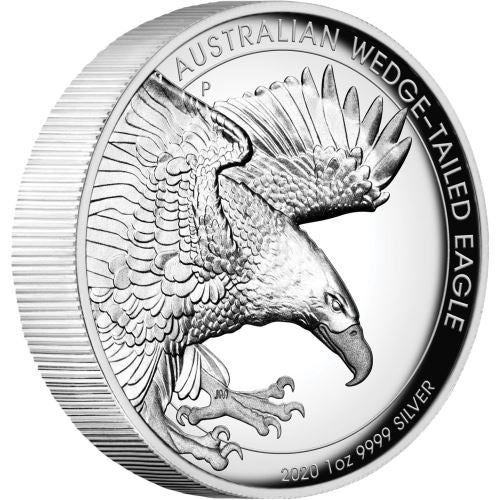 2020 Australian Wedge-tailed Eagle 1oz Silver High Relief Coin