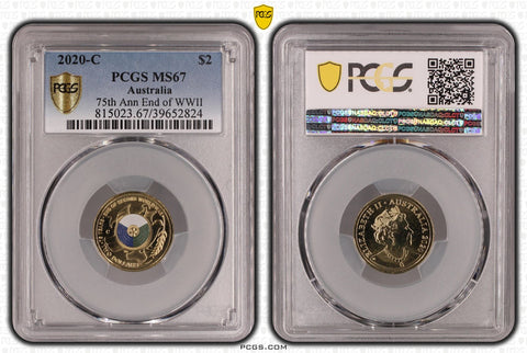 2020-C End of WW2 75th Anniversary $2 'C' Mintmark MS67