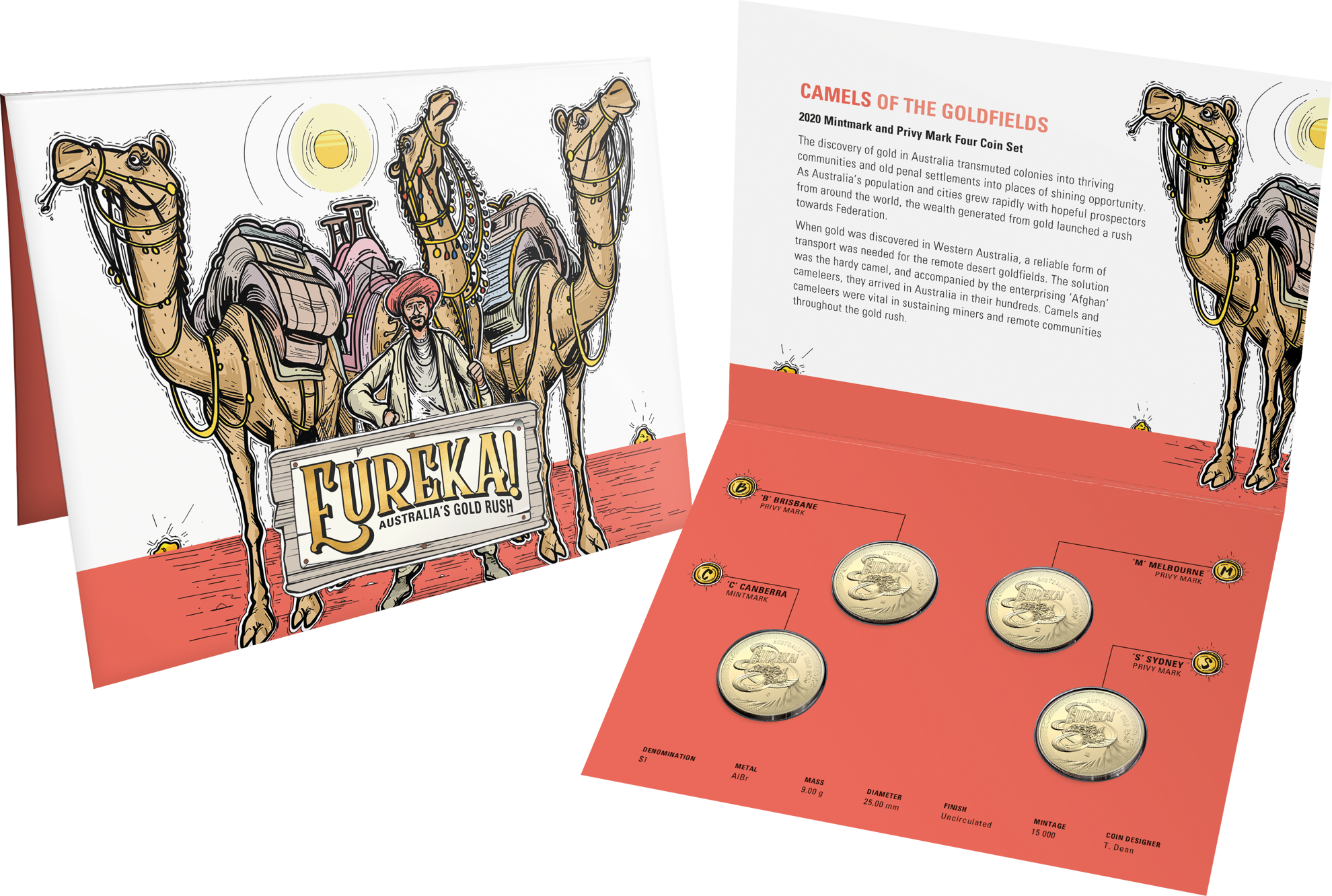 2020 Eureka Mintmark & Privy Mark $1 Uncirculated Coin Set