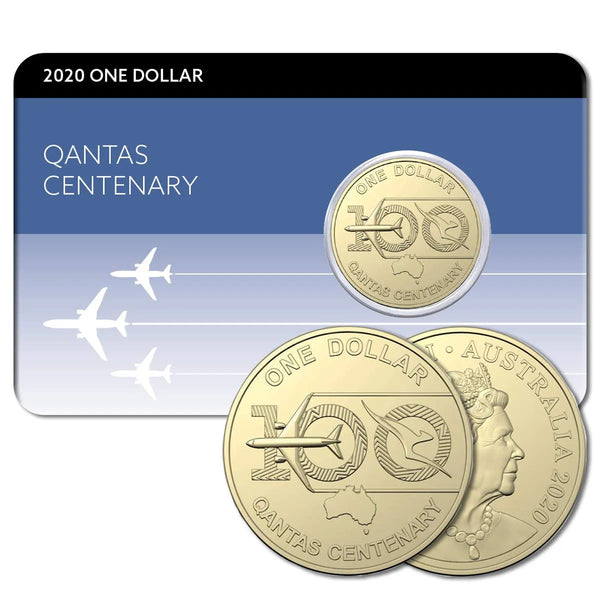 2020 Qantas Centenary $1 Al/Br Coin Pack