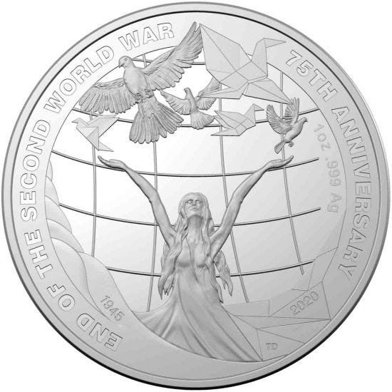 2020 75th Anniversary of the End of WWII 1oz $5 Proof