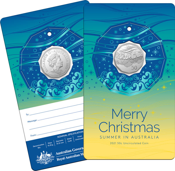 2021 Christmas Decoration 50c Carded Coin