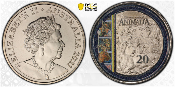 2021 Animalia 25th Anniversary Coloured 20c MS68