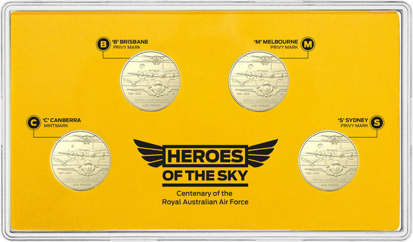 2021 Heroes of the Sky Mintmark & Privy Mark Uncirculated 4 Coin Set