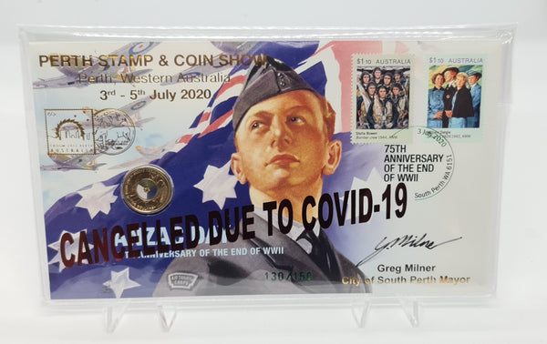 2020 WWII 7th Anniversary $2 PNC - Perth Stamp and Coin Show (Cancelled Due to Covid)
