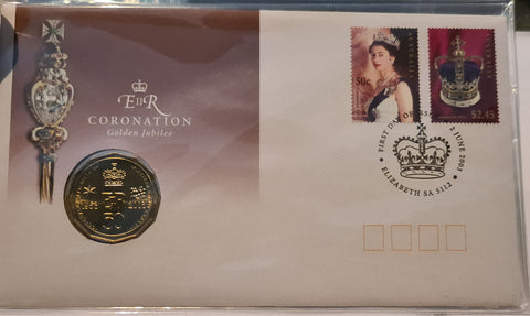 2003 Queen Elizabeth II Golden Jubilee - Coronation
50c PNC
