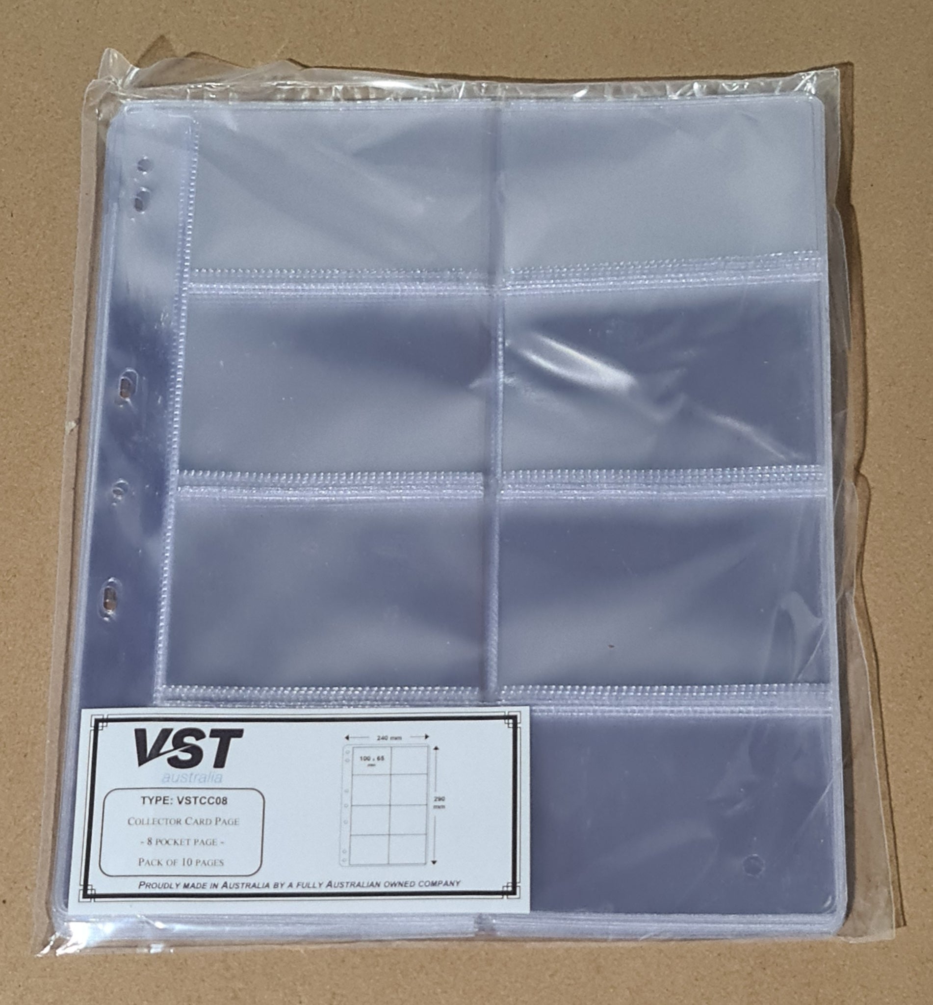 VST Coin Album 8 Pocket Refill Suitable for Collector Cards
PK10