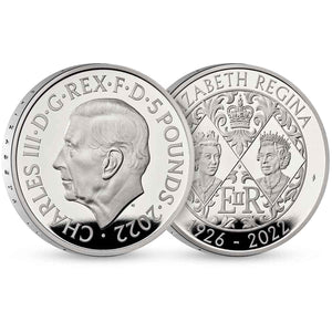 2022 King Charles III £5 Queen Elizabeth II Tribute Silver Proof Coin