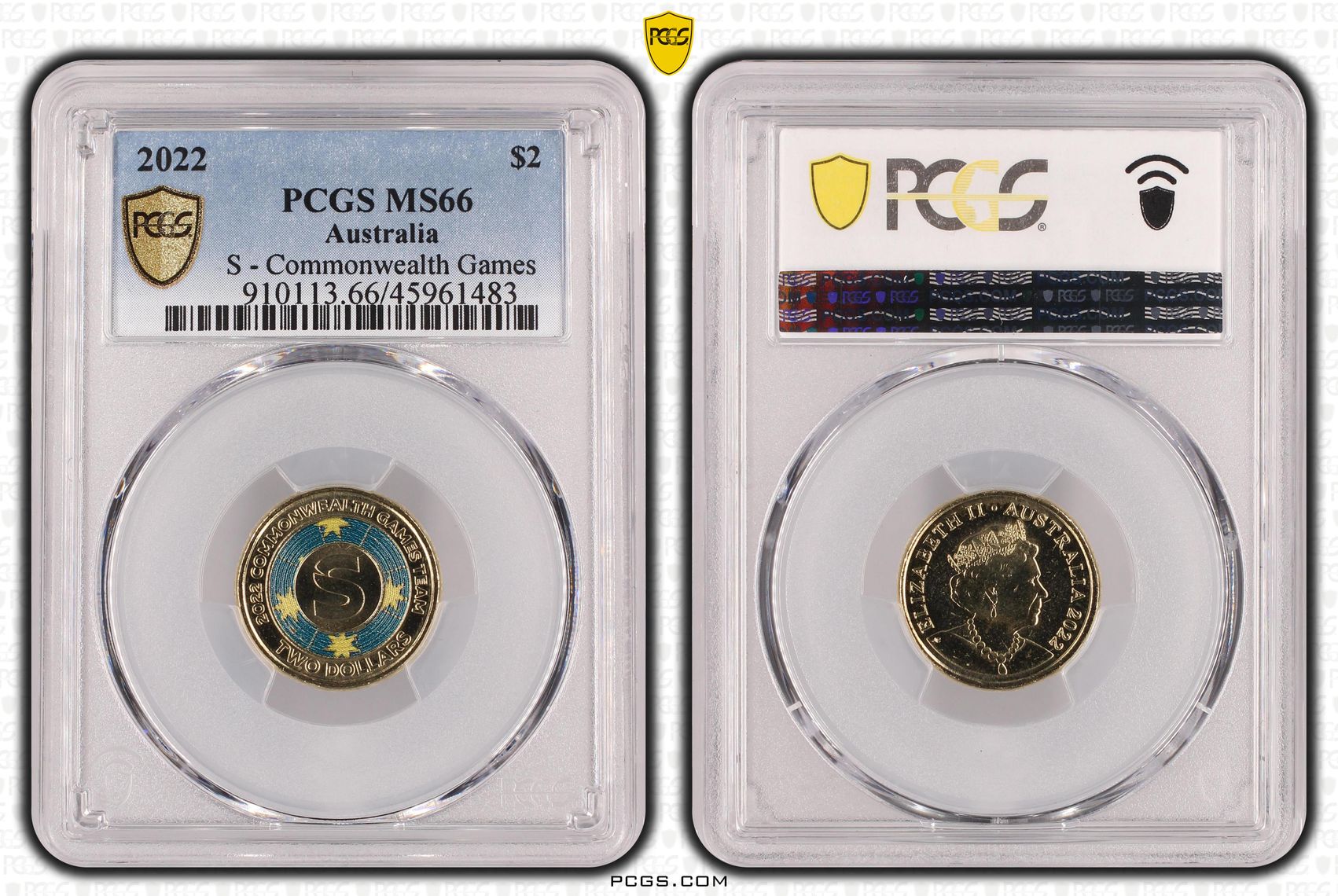 2022 Commonwealth Games $2 'S' Coin MS66