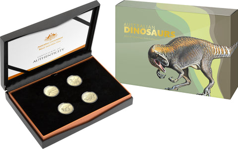 2022 Australian Dinosaur $1 AlBr Proof Four Coin Collection