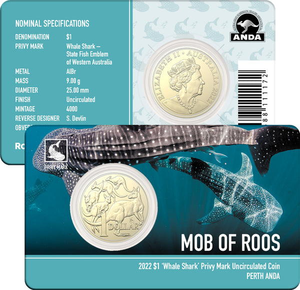 2022 MOR 'Whale Shark' Privy $1 UNC Coin