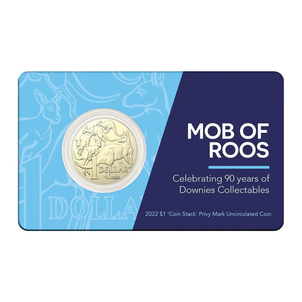 2022 Downies 90th Anniversary $1 Roos 'Coin Stack' Privymark Coin Pack