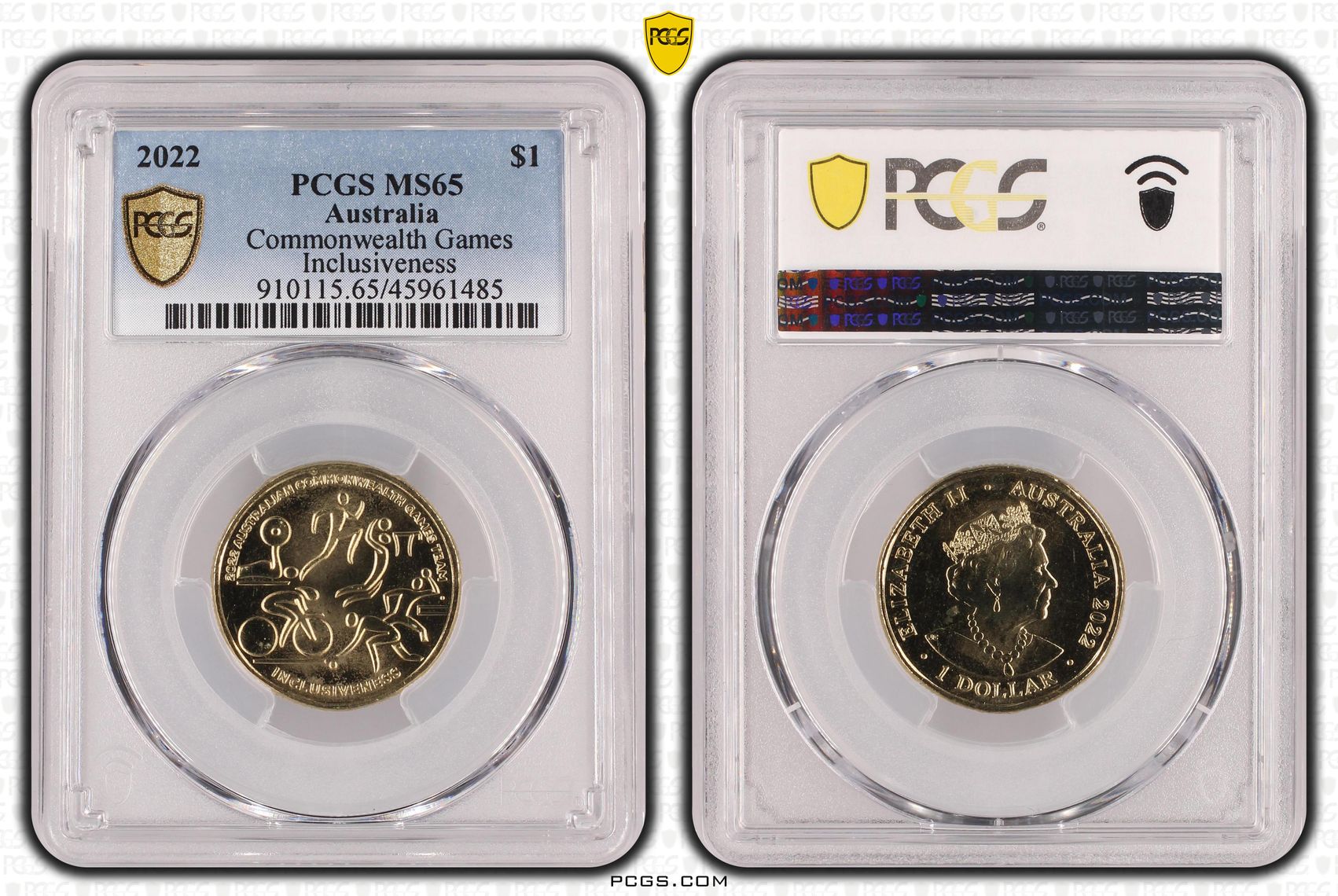 2022 Commonwealth Games 'Integrity' $1 Coin MS65