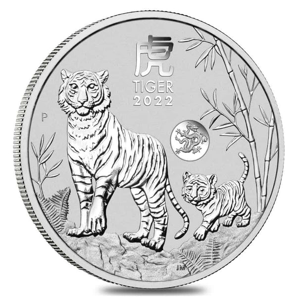 2022 Year of the Tiger with Dragon Privy 1oz Silver Bullion Coin