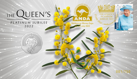 2022 Queen's Platinum Jubilee 50c PNC- Melbourne Money Expo: ANDA