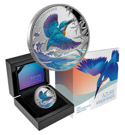 2023 Azure Kingfisher $1 1oz Silver Proof Coin