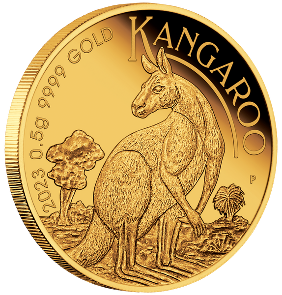 2023 Mini Roo 0.5g Gold Proof $2 Coin in Card