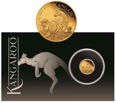 2023 Mini Roo 0.5g Gold Proof $2 Coin in Card