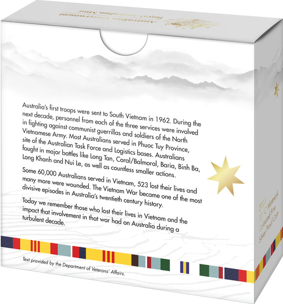 2023 End of Australia’s Involvement in the Vietnam War 50th Anniversary $2 ‘C’ Mintmark Coloured Silver Proof Coin