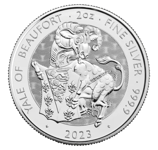 2023 The Tudor Beasts – The Yale of Beaufort 2oz Silver Bullion Coin
