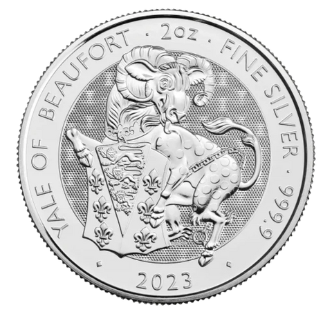 2023 The Tudor Beasts – The Yale of Beaufort 2oz Silver Bullion Coin