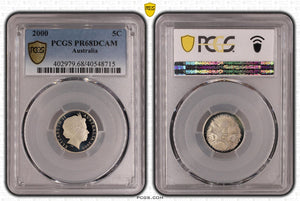 2000 Echidna Proof 5c PR68