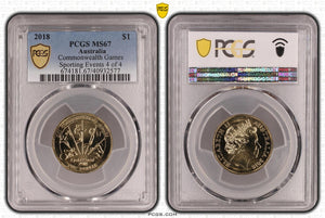 2018 Commonwealth Games Dollar Sporting Events 4 of 4 MS67