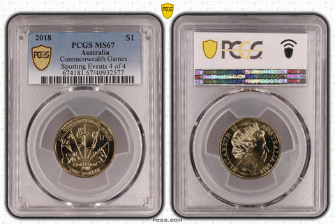 2018 Commonwealth Games Dollar Sporting Events 4 of 4 MS67