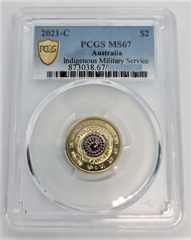 2021 Indigenous Military Service $2 'C' Mintmark MS67