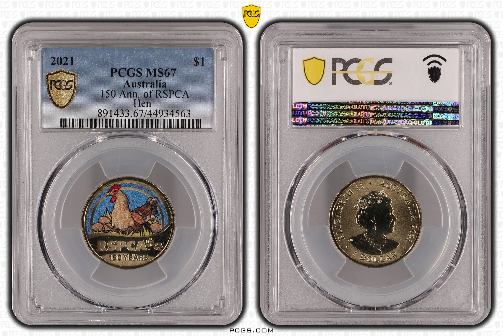 2021 RSPCA Hen $1 MS67