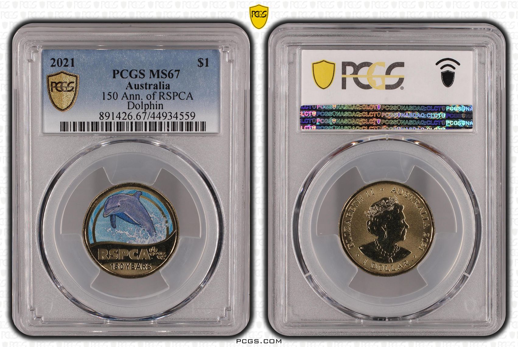 2021 RSPCA Dolphin $1 MS67