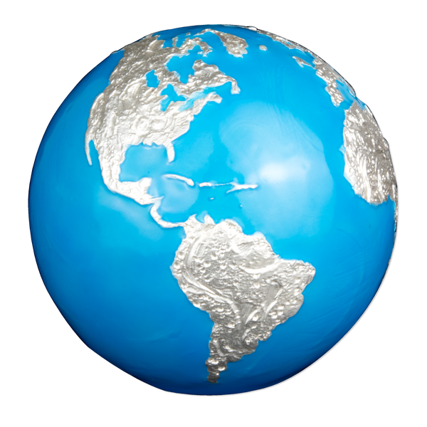 2023 Blue Marble Glow in the Dark $5 3oz Silver Brilliant Uncirculated Coin