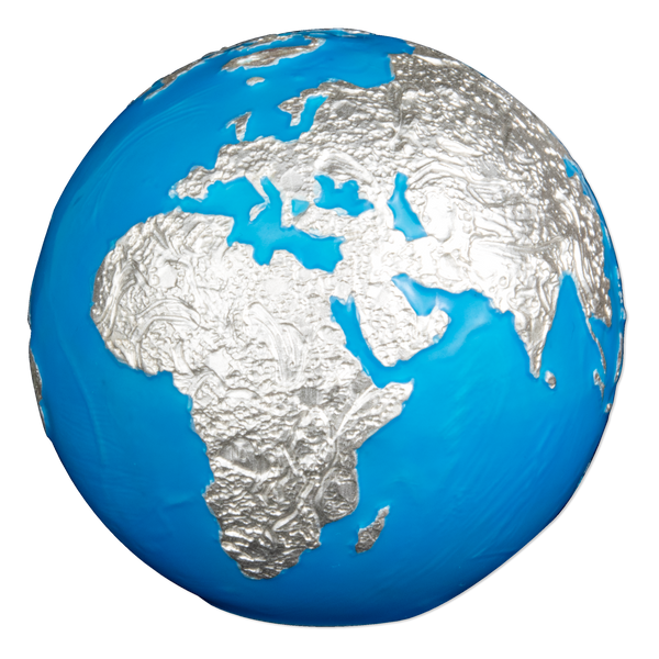 2023 Blue Marble Glow in the Dark $5 3oz Silver Brilliant Uncirculated Coin