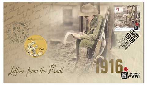2016 Postmen of WWI 'Letters from the Front' $1 PNC